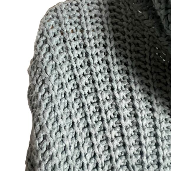 525 America Blue Wide Sleeve Chunky Knit Turtleneck Sweater Size Large - Picture 7 of 12